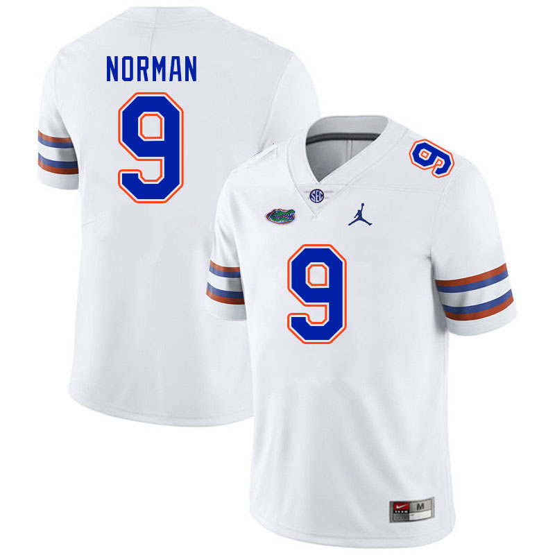 Men #9 Will Norman Florida Gators College Football Jerseys Stitched-White